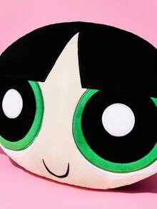 THE POWERPUFF GIRLS X SHEIN 1件裝 Buttercup 車用座椅頸枕，彈性帶適用於大多數車型，可愛卡通設計裝飾枕，可用於車內 - 綠色 - 查看 5