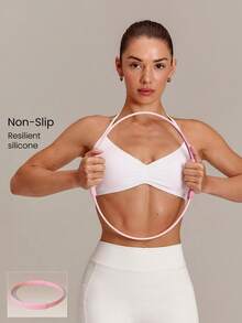 GLOWMODE Turn Up The Burn Silicone Pilates Ring With Matte Non-Slip Grip & Rounded, Skin-Friendly Design Yoga Pilates Studio Wellness Accessory - Pink - View 1