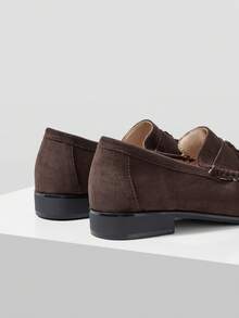 Mnmlis Women's Fashion Casual Fringed Pleated Comfortable Loafers - Coffee Brown - View 3
