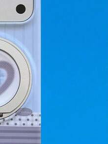 ShellaStory The Magnetic Rotating Stand Is Suitable For The Apple 17 Pm Phone Case, Phone 16 Love Bleeding Patchwork 18 Korean Style, Fashion, Personality, Creativity, Retro Style, Geometry, Simple Style, Clash Color Style, Niche, Light Luxury Style, Ins Style. - Blue - View 3