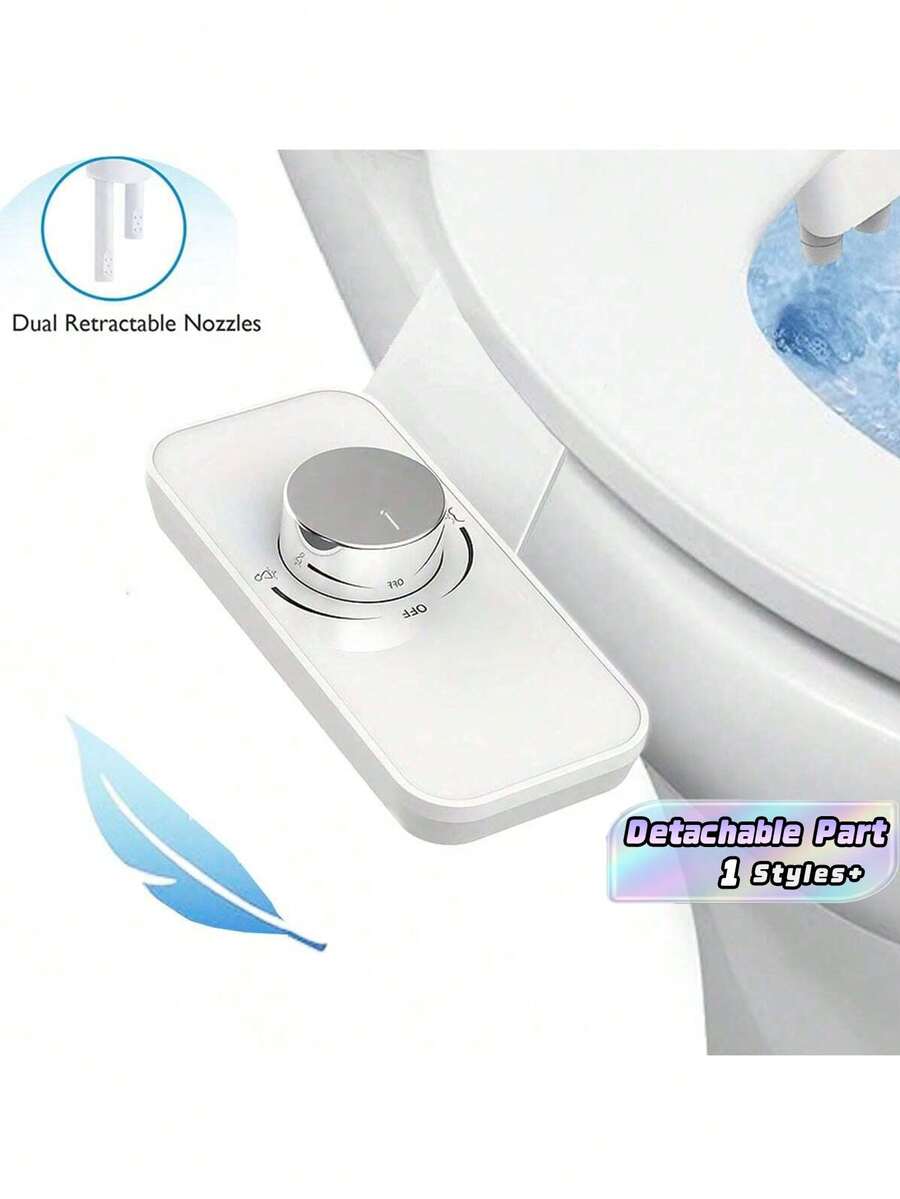 1 Cold Water Detachable Toilet Bidet - Detachable - Space-Saving Bidet, Easy To Install And Convenient To Use - White - View 1