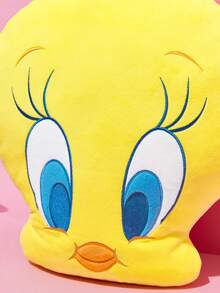LOONEY TUNES X SHEIN 1個可愛 Tweety 卡通造型裝飾抱枕，適用於沙發、汽車 - 黃色 - 查看 4