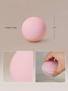 GLOWMODE Extra Love Smooth Silicone Massage Ball For 360° Muscle Relaxation & Recovery Yoga Pilates Studio Gym Workout Fitness Wellness Accessory - Pink - View 6