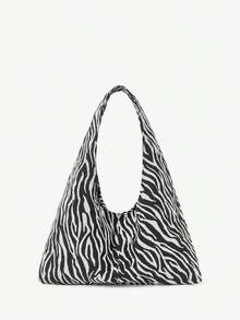MUSERA Tas Tote Bahu Wanita Modis, Sederhana, Kapasitas Besar, Ringan, Motif Zebra, untuk Perjalanan Sehari-hari dan Belanja - pola zebra - View 6