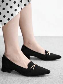 CUCCOO BIZCHIC Women's Pointed Loafers Flat Comfortable Pointed Business Shoes | Slip-On, Suitable For Office Business Leisure Travel - Black - View 2