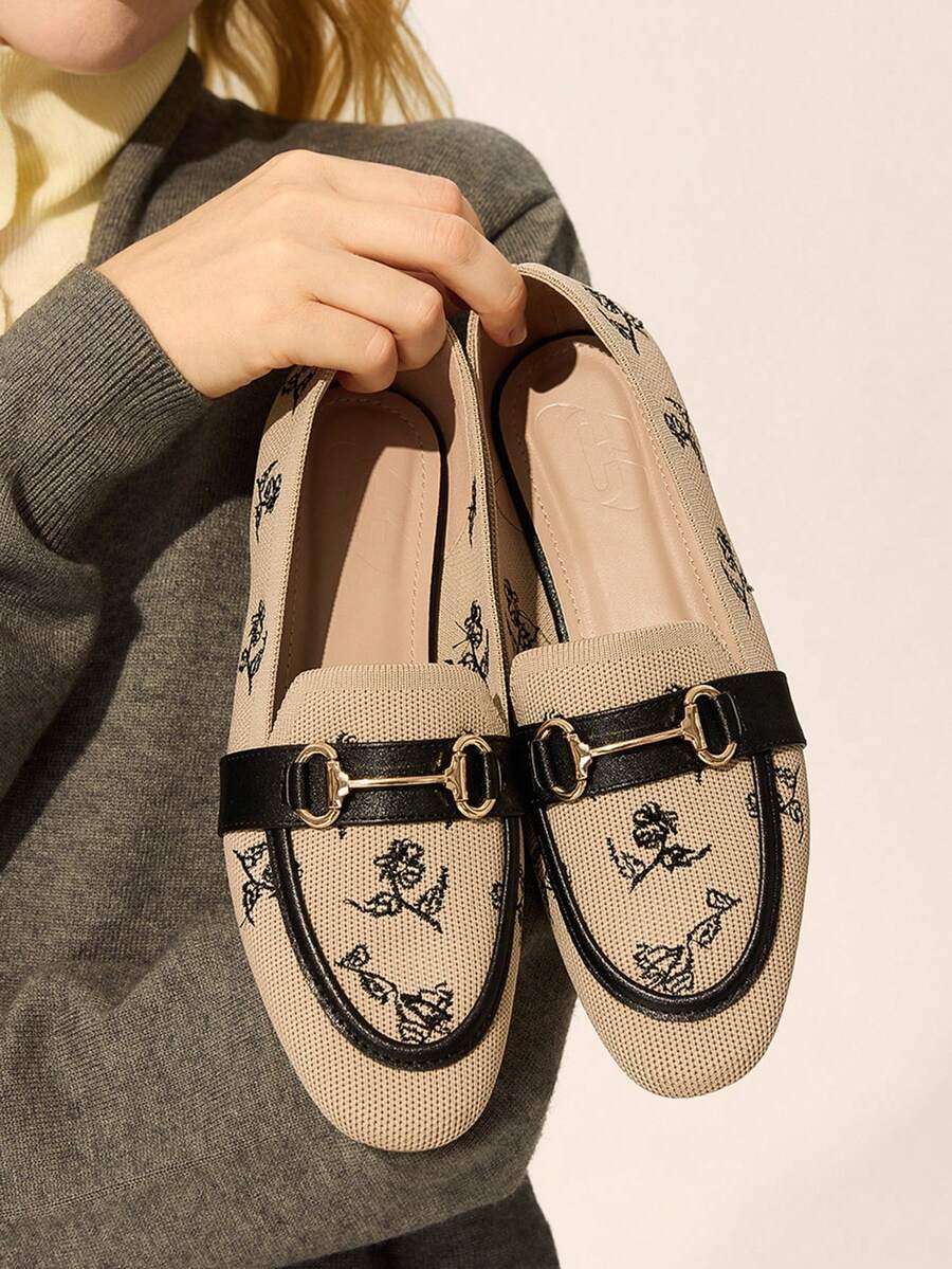 CUCCOO BASICS Women's Fashion Flat Shoes Are Suitable For Various Occasions Such As Summer Vacation, Back To School, College Life, Spring And Spring Break. - Apricot Black - View 1
