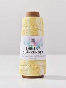 1mm/150m Glossy Holographic Flash Line, Wrapped With Gold And Silver Core, Suitable For DIY Weaving, Crochet, Party Decoration, And Jewelry Rainbow Yarn - Multicolor - View 10