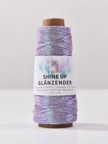 1mm/150m Glossy Holographic Flash Line, Wrapped With Gold And Silver Core, Suitable For DIY Weaving, Crochet, Party Decoration, And Jewelry Rainbow Yarn - Multicolor - View 9