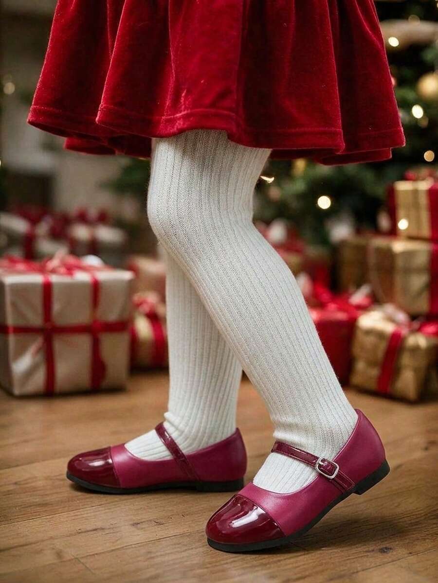 Cozy Pixies Autumn And Winter College Children's Fun Cute Red Versatile Comfortable Fashion Versatile Soft Sole Girls Children's Flats Back To School Party Party - Burgundy - View 1