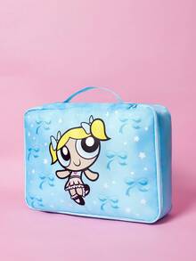 THE POWERPUFF GIRLS X SHEIN Black Yellow Bat Totem Travel Packing Bag, S/M/L Sizes, Zipper Closure, Luggage Organizer Pouch For Clothes Sorting During Trips And Business Travel - Multicolor - View 3