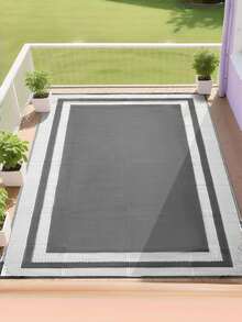 Double‑Sided Waterproof Plastic Grass Mat, Durable Non‑Slip Outdoor Rug, All‑Weather Plastic Floor Mat For Garden, Patio, Camping, Poolside, Backyard, Balcony And Picnic, Outdoor Entrance Decor Mat In Black & Beige - A - View 5