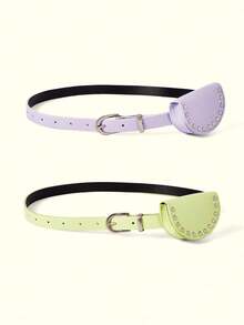 Popjeli Rivet Fashion Women's Waist Bag Suitable For Party And Pants - Multicolor - View 2