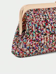 SHECARRY Ladies Fashionable Luxury Elegant Simple Colored Rhinestone Clip Dinner Bag, Clutch Bag, Party Dating Banquet Afternoon Tea - colorful - View 6