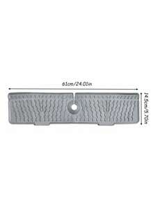 1Pc New Wavy Sink Non‑Slip Mat, 5‑Degree Tilt Quick‑Drain Design, Heat‑Resistant Foldable Splash‑Proof Mat, Durable Countertop Protector For Kitchen Sink & Bathroom, Household Sink Accessory - Multicolor - View 4