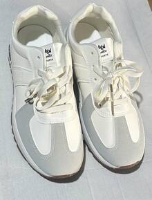 Ladies' Round Toe Fashionable Lace Up Student Style Casual, Comfortable And Versatile Outdoor Running Shoes - Beige - View 7