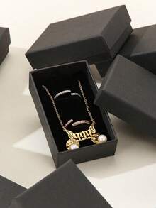 12pcs Simple & High-Grade Jewelry Packaging Box For Earrings, Rings, Necklaces, Pendants, Suitable For Holiday Gifts Packaging - Black - View 3