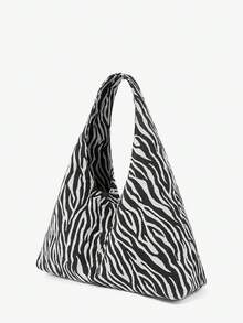 MUSERA Tas Tote Bahu Wanita Modis, Sederhana, Kapasitas Besar, Ringan, Motif Zebra, untuk Perjalanan Sehari-hari dan Belanja - pola zebra - View 4