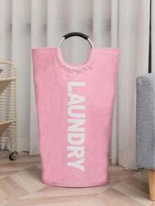 Extra Large High Quality Laundry Basket With Soft Padded Handles - Fabric Laundry Hamper, Foldable Round Basket, Suitable For Various Room Types, Casual Style Clothes Storage Box, Laundry Accessories, Laundry Basket, Space Saving - Multicolor - View 12