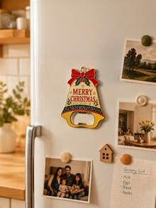 Creative Metal Bottle Opener, Magnetic Fridge Magnet, Multifunctional Beer Opener, Holiday Decorative Ornament - C - View 8