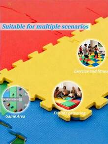 12‑Piece EVA Interlocking Foam Exercise Mats, Thickened Anti‑Slip And Noise‑Reducing Floor Tiles, Suitable For Home Gyms, Playrooms, Balconies, Pet Areas, Picnics And Craft Rooms - one-size - View 9