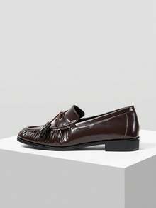 Mnmlis Women's Fashion Elegant Bow Flat Shoes - Coffee Brown - View 1