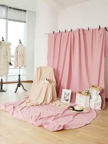 Premium Pink Photography Backdrop, A Reusable Hanging Fabricbackground For Studios, Parties, Vlogs, And Product Photography, Comes With No-Trace Nail Clips. - multicolor - View 1