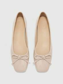 CUCCOO BIZCHIC Women's All-Match Black Casual Comfortable Slip-On Flats, Versatile For Daily Wear - Apricot - View 2