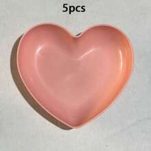 1/5/10-Piece Plate Sets, Perfect For Valentine's Day; Heart-Shaped Plates, Appetizer Plates, Fruit Plates, Dessert Plates, Cake Plates, Breakfast Plates, Kitchenware, Tableware Accessories - Pink - View 12