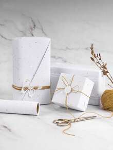 Pink Glitter Gift Wrapping Paper Roll, Light Pink Paper Scraps Pattern, Solid Color Wrapping Paper, Suitable For Birthdays, Valentine's Day, Romantic Styles, Weddings, Graduation Ceremonies, Birthdays, DIY Bouquets, Birthday Gift Packaging - White - View 7