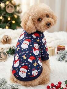 PETSIN 1件裝聖誕老人雪人HOHOHO寵物聖誕服 親膚透氣寵物衣服 - 彩色 - 查看 2