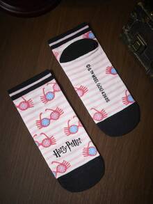 HARRY POTTER X SHEIN 4雙 女款日常穿著襪子 - 雜色 - 查看 10