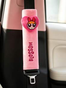 THE POWERPUFF GIRLS X SHEIN 1 miếng bọc vai dây an toàn ô tô màu hồng - Blossom - Xem 1