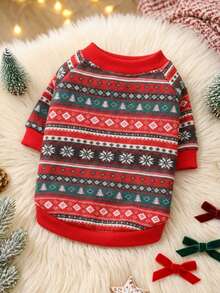 PETSIN 1 Pc Cute Christmas Flannel Pet Sweatshirt Without - Multicolor - View 8