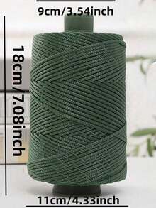 1Roll 230g /200m Colorful Twisted Braided Rope, Hollow Cord For DIY Craft, Handmade Bag, Drawstring Belt Accessories, Decorative Polypropylene Fiber String,Crochet Thread, Hand-Crocheted Bag Thread,Cushion ,Hat ,Modern Solid Color Polyamide DIY Yarn - multicolor - View 10