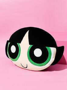 THE POWERPUFF GIRLS X SHEIN 1件裝 Buttercup 車用座椅頸枕，彈性帶適用於大多數車型，可愛卡通設計裝飾枕，可用於車內 - 綠色 - 查看 4
