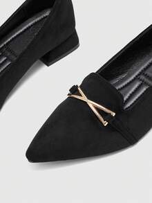 CUCCOO BIZCHIC Women's Pointed Loafers Flat Comfortable Pointed Business Shoes | Slip-On, Suitable For Office Business Leisure Travel - Black - View 11
