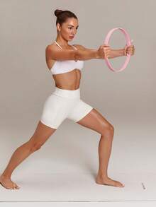 GLOWMODE Turn Up The Burn Silicone Pilates Ring With Matte Non-Slip Grip & Rounded, Skin-Friendly Design Yoga Pilates Studio Wellness Accessory - Pink - View 8