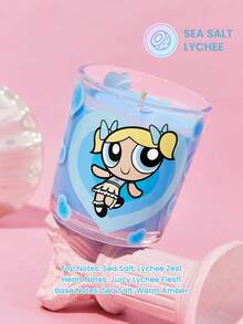 THE POWERPUFF GIRLS X SHEIN شمعة معطرة فتيات القوة (أزرق) - ليتشي ملح البحر - مشاهدة 1