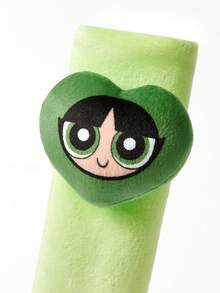 THE POWERPUFF GIRLS X SHEIN 1Pc Seat Belt Shoulder Cover, Green - Buttercup - View 3