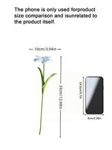 6/12Pcs Optional Brownie Open Tulip Artificial Flowers, Realistic PU Faux Tulips, Nordic Simple Style For Living Room Bedroom Tabletop Decoration - Five tablets - View 3