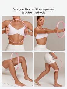 GLOWMODE Turn Up The Burn Silicone Pilates Ring With Matte Non-Slip Grip & Rounded, Skin-Friendly Design Yoga Pilates Studio Wellness Accessory - Pink - View 2