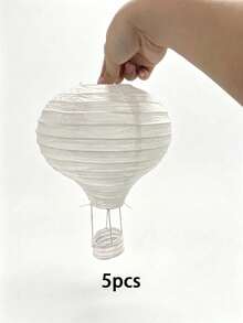 5 Pieces Of Wedding Hanging Decorations: Paper Lanterns In The Shape Of Hot Air Balloons, Reusable Party Ball Lights For Crafts, Wedding, Birthdays, Engagements, Baby Shower Parties, Family Gatherings, Classroom Decorations For Back To School - Multiple Styles - View 14