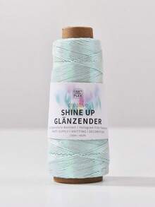 1mm/150m Glossy Holographic Flash Line, Wrapped With Gold And Silver Core, Suitable For DIY Weaving, Crochet, Party Decoration, And Jewelry Rainbow Yarn - Multicolor - View 14