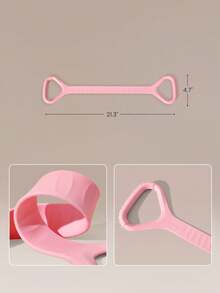 GLOWMODE 25lb Feel Good Sesh Silicone Resistance Band With Textured Non-Slip Grip For Yoga, Stretching & Toning Studio Gym Workout Fitness Wellness Accessory - Pink - View 7