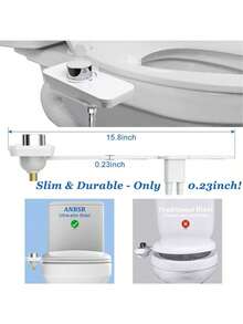 1 Cold Water Detachable Toilet Bidet - Detachable - Space-Saving Bidet, Easy To Install And Convenient To Use - White - View 7