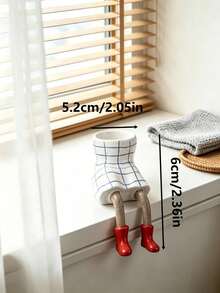 1pc Funny Leg Resin Succulent Planter Shelf SitterFlower Pot Creative Humanoid Shape Desktop DecorPlant Container Gift For Plant Lovers Home Office Ornament - multicolor - View 3