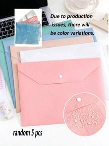 A4 Clear PP Plastic Document Folders With Clips, Waterproof File Storage Bags For Students & Office, - Gradient Macaron (Upgraded and Thickened) - View 6