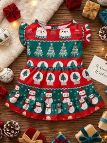 PETSIN 1pc Pet Dog Cat Christmas Snowflake Cute Dress Skirt - Multicolor - View 4