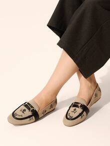 CUCCOO BASICS Women's Fashion Flat Shoes Are Suitable For Various Occasions Such As Summer Vacation, Back To School, College Life, Spring And Spring Break. - Apricot Black - View 2