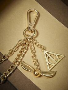 HARRY POTTER X SHEIN 時尚鋅合金包包吊飾，吊飾、紀念品、收藏品，可用於送禮、裝飾錢包、書包、背包，女性用 - 彩色 - 查看 2
